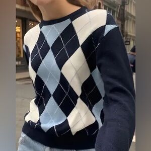 Brandy Melville John Galt Argyle Sweater